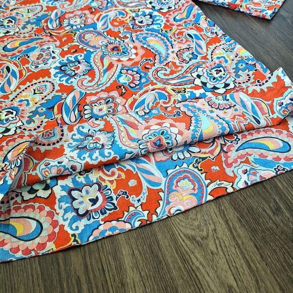 💙 Lands' End Tunic Dress 100% Cotton Pockets Lightweight Boho Style - Picture 8 of 12